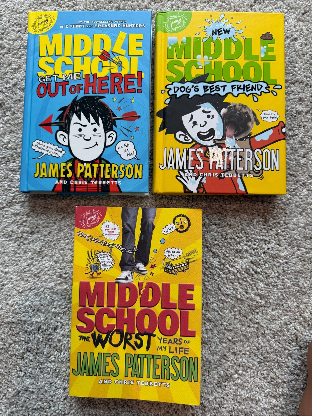 Middle School Book Series by James Patterson (3 Books)